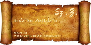 Szőke Zoltán névjegykártya