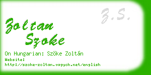 zoltan szoke business card